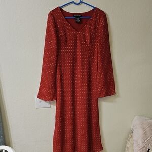 Elegant Red Polka Dot Dress